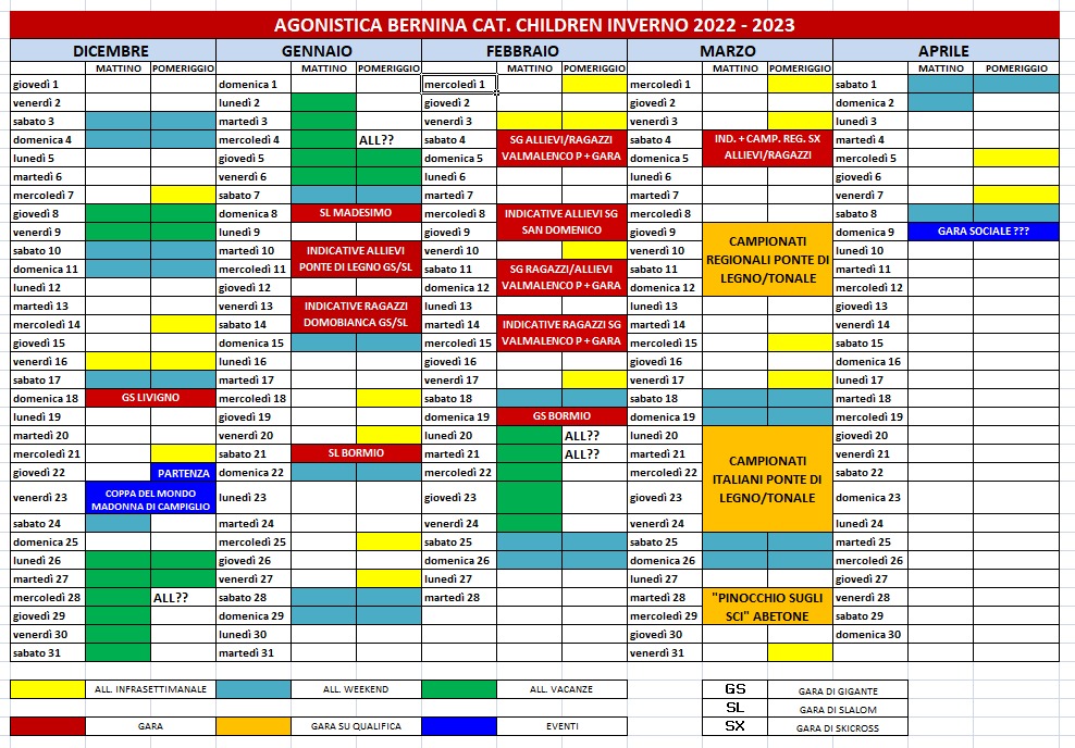 calendario children